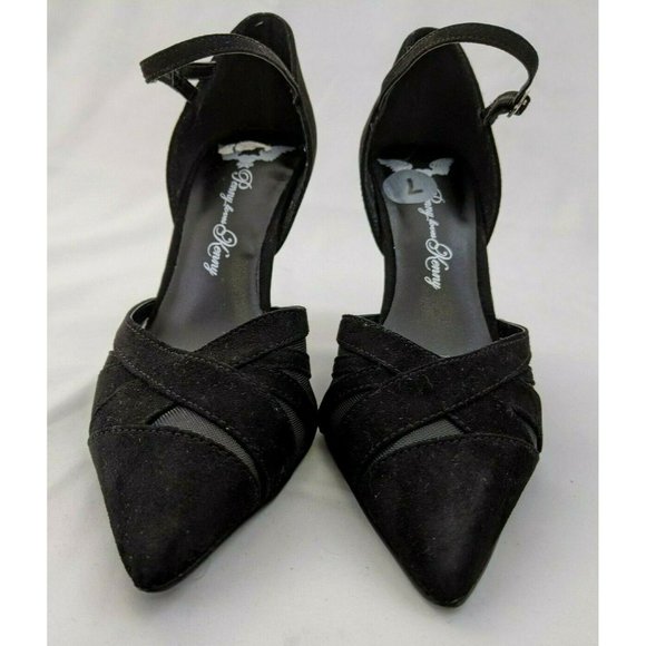 Penny Loves Kenny Women's Heels Shoes Size 7 Pumps Point-Toe T-Strap Black - Picture 6 of 11
